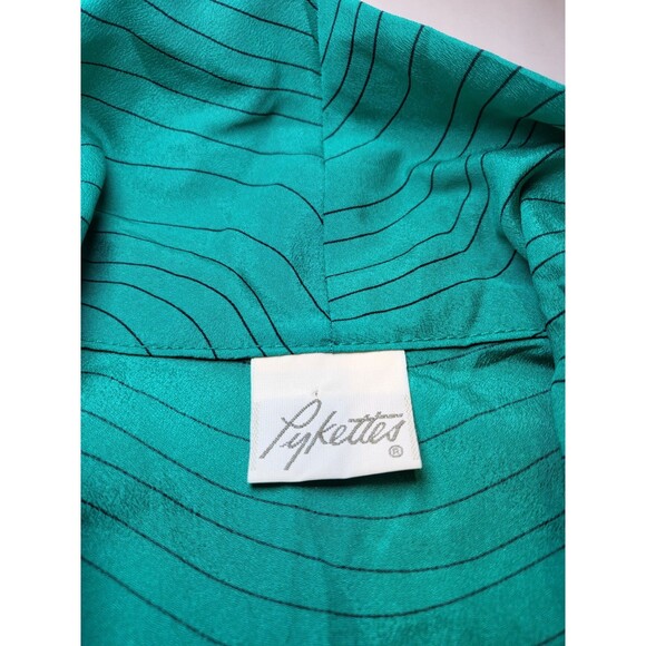 Pykettes Vintage Blouse Womens Large Retro Button Tie Neck long Sleeve Top - Picture 6 of 11